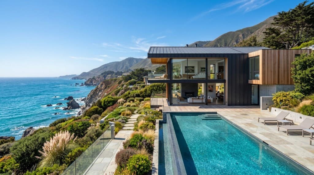 Original modern coastal home photographed during the day